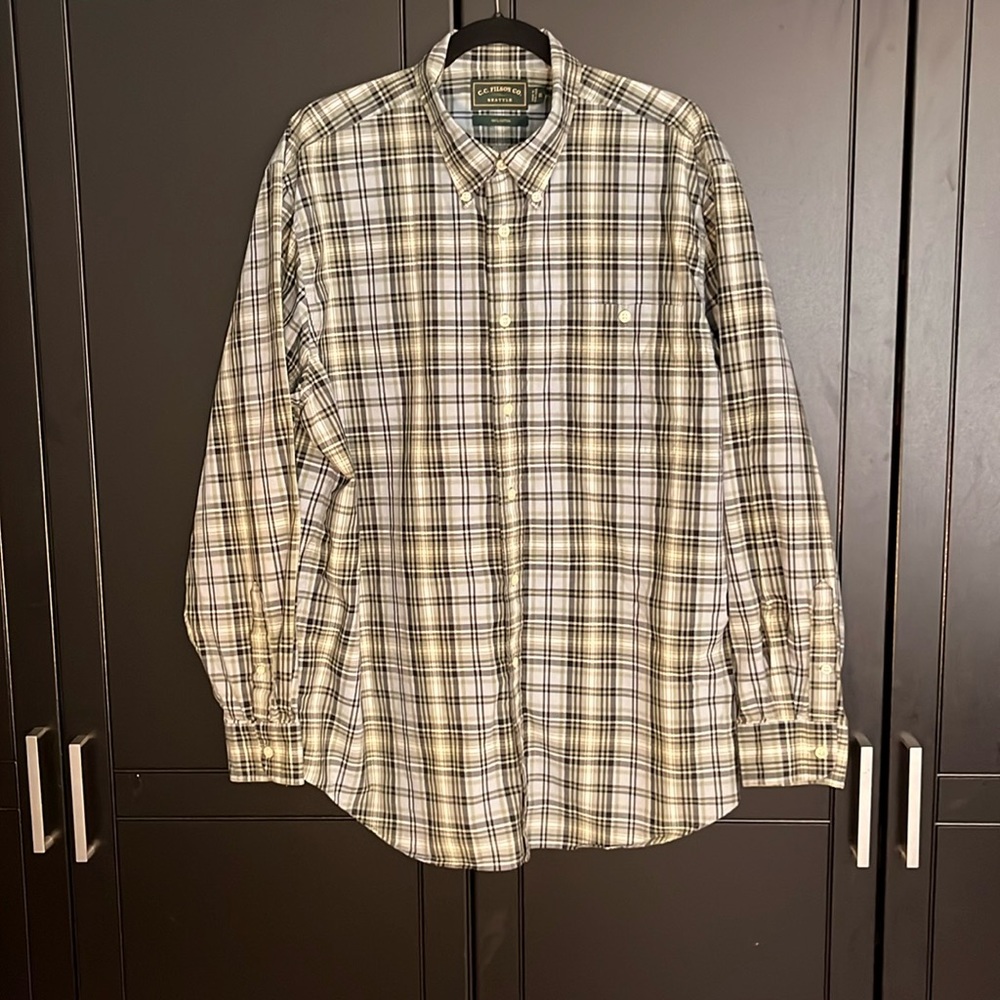 Men’s Filson plaid dress shirt XL
